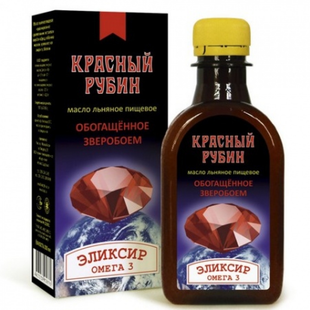 Эликсир «Красный Рубин», масло льняное, 200 мл.