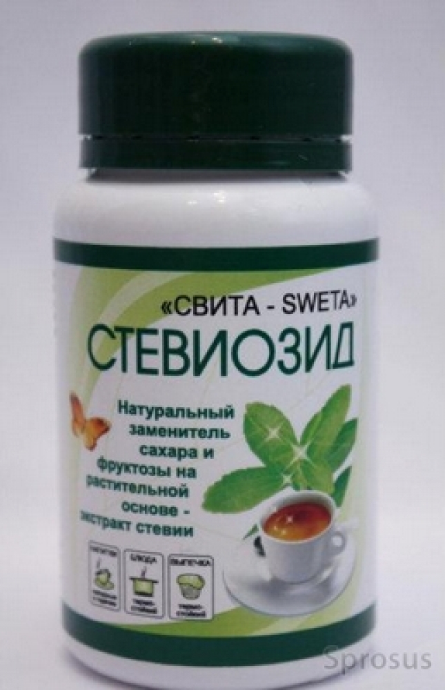 Стевиозид: натуральный заменитель сахара и фруктозы,  40 г.